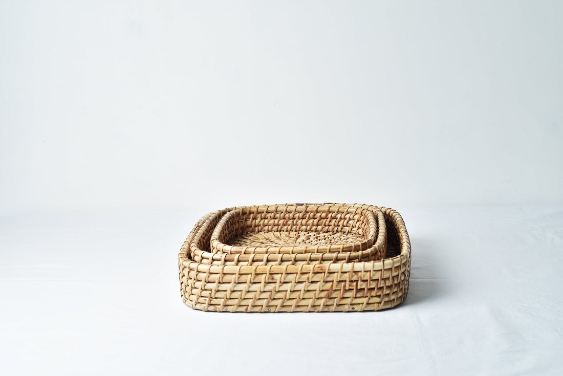 Oh Symmetry Rattan Square Tray